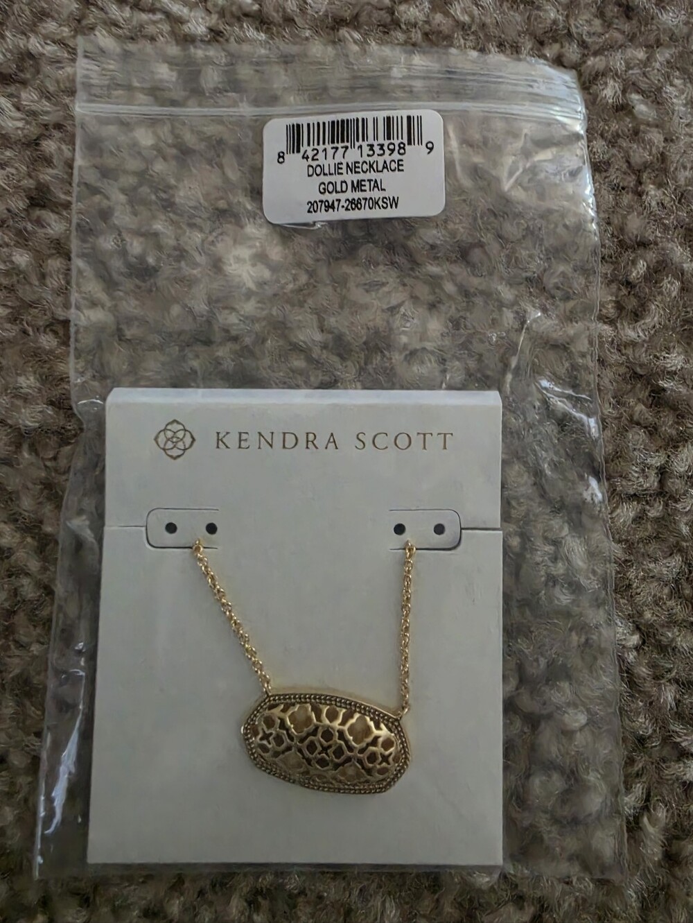 Kendra Scott Dollie Pendant Necklace GOLD METAL